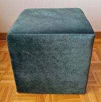 Hocker - Petrol - Samt - Neu
