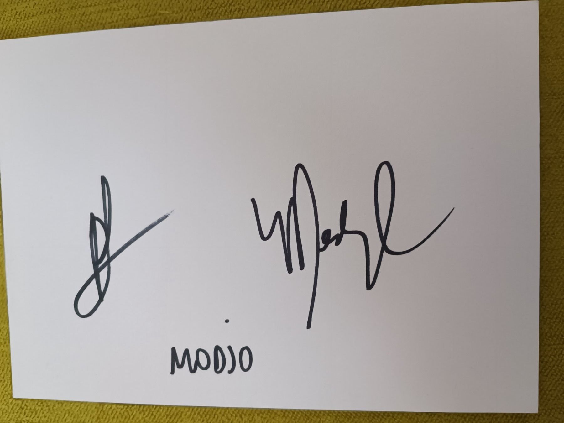 Autografi: Modjo - persönlich gesammelt – Usato da Menziken venduto da Artographs