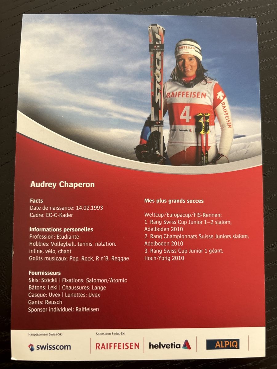 Autografi: Audrey Chaperon – Usato da Uetendorf venduto da hoisle 1