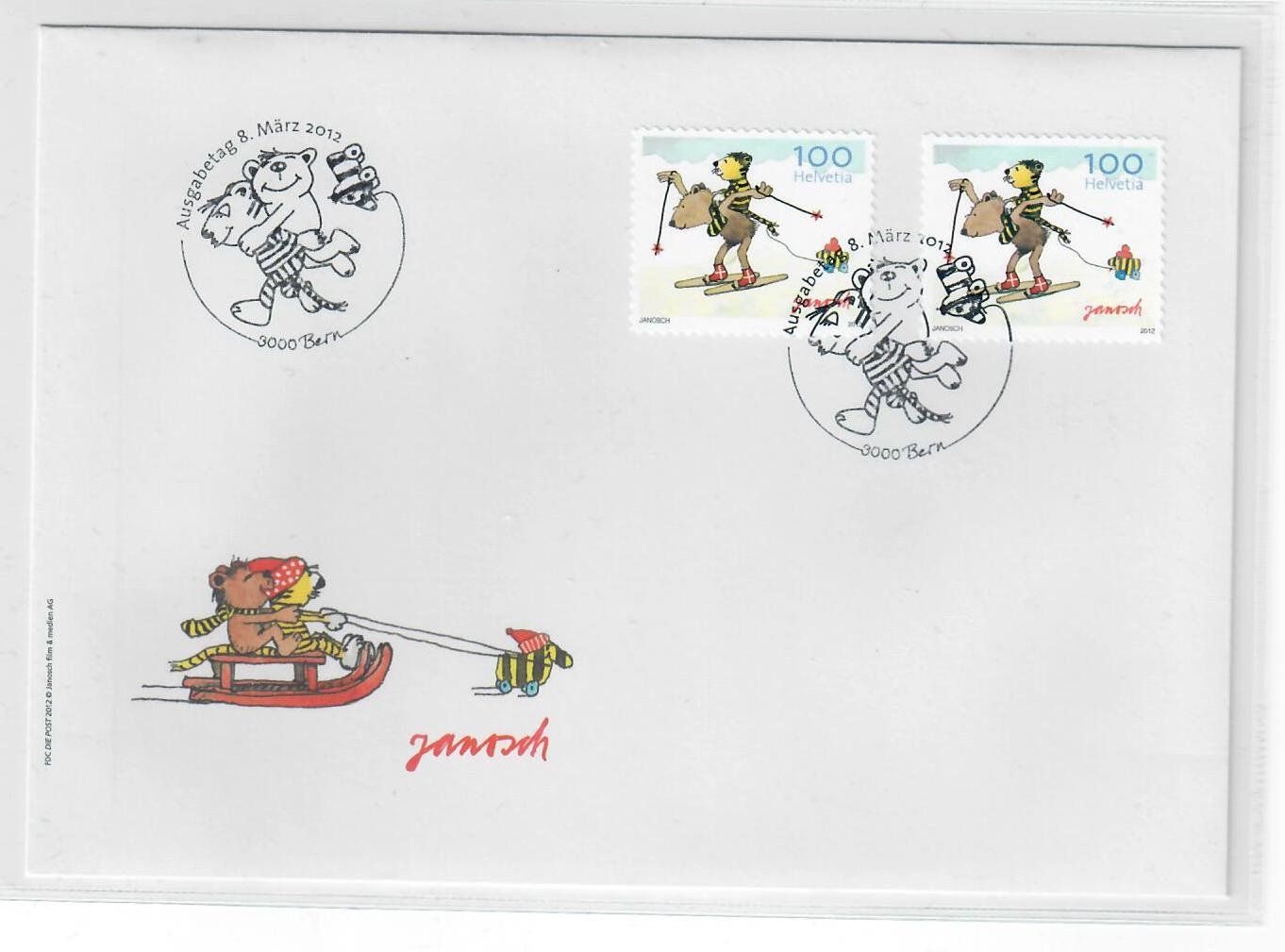 Tutti i francobolli: 2012 Janosch Combo FDC – Usato da Utzigen venduto da a8b9c0