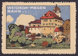 Vignette GRÜNINGEN Wetzikon - Meilen Bahn, postfrisch **