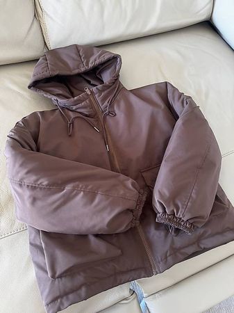 Veste doudoune marron stylée et très chaude - NEUVE!