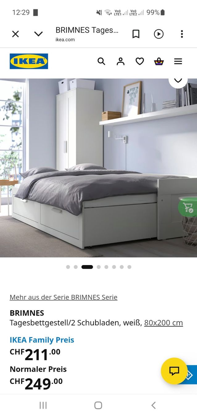 Ikea Letti: Tagesbett Brimnes – Usato da Lohn SH venduto da Lillyfee2020 2