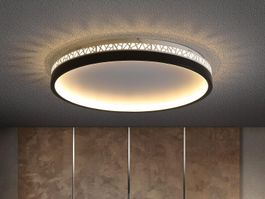 LED Deckenleuchte 30W 30cm, 3000lm, schwarz nicht Dimmbar