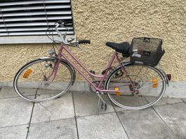 Vintage, antikes Ruegger Damenfahrrad rosa