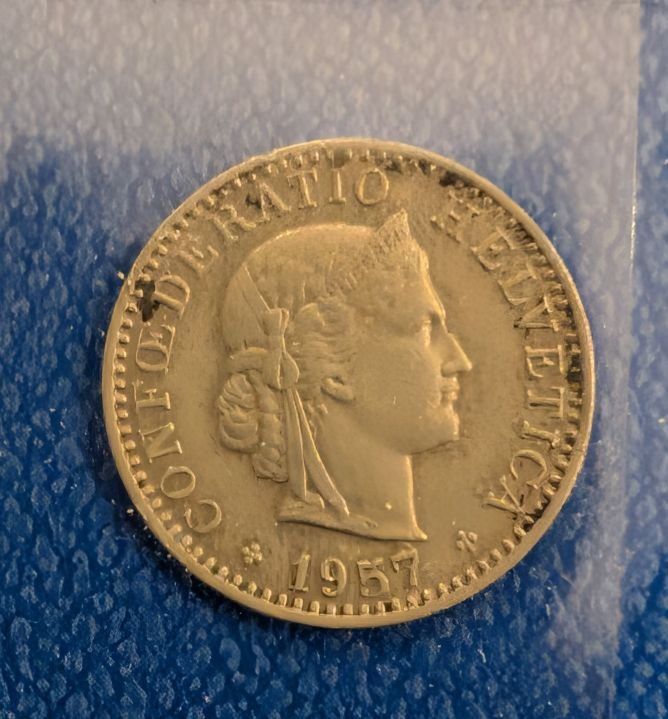 Tutti le monete: 20 Rappen 1957 – Usato da Arch venduto da coinsandmore