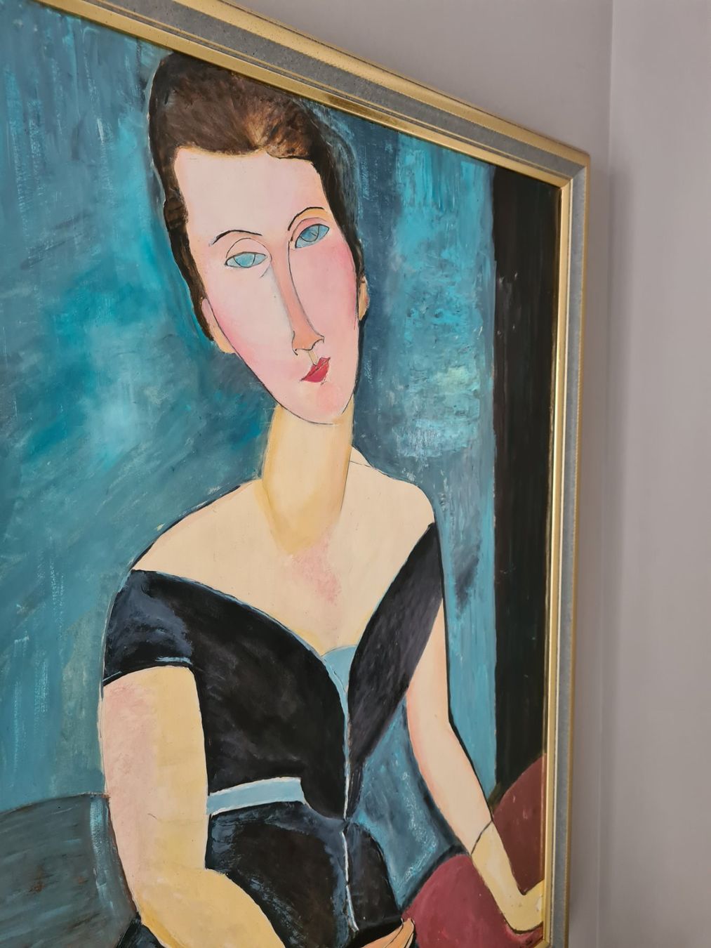 Dipinti: Sehr grosses Gemälde n. Amadeo Modigliani – Usato da Rotkreuz venduto da Dobermann5 1