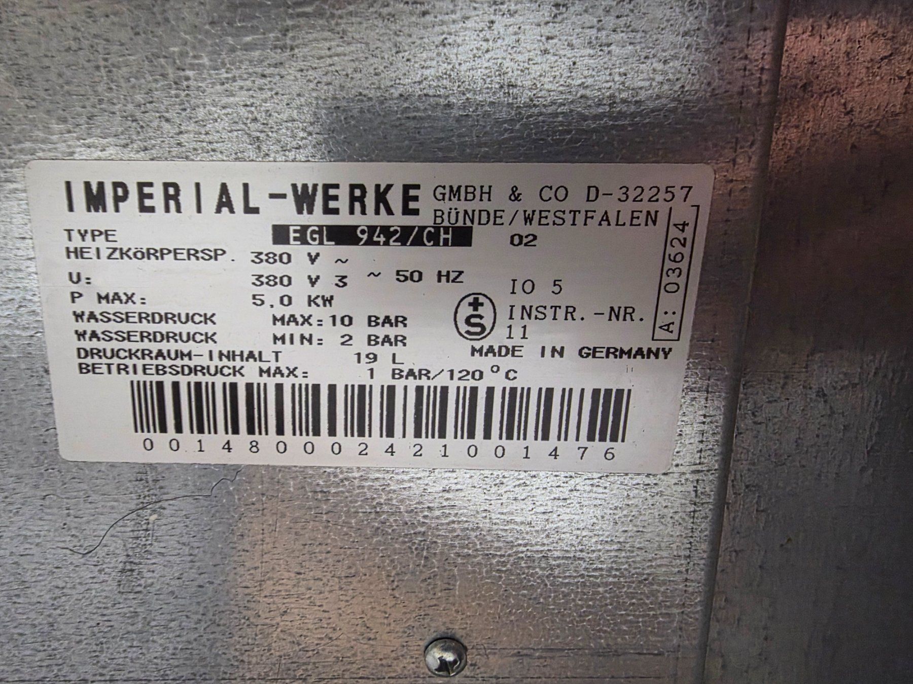 Elettrodomestici da cucina: Imperial Steamer / Dampfgarer - 5 kW – Usato da Neuenkirch venduto da Broenner1 5