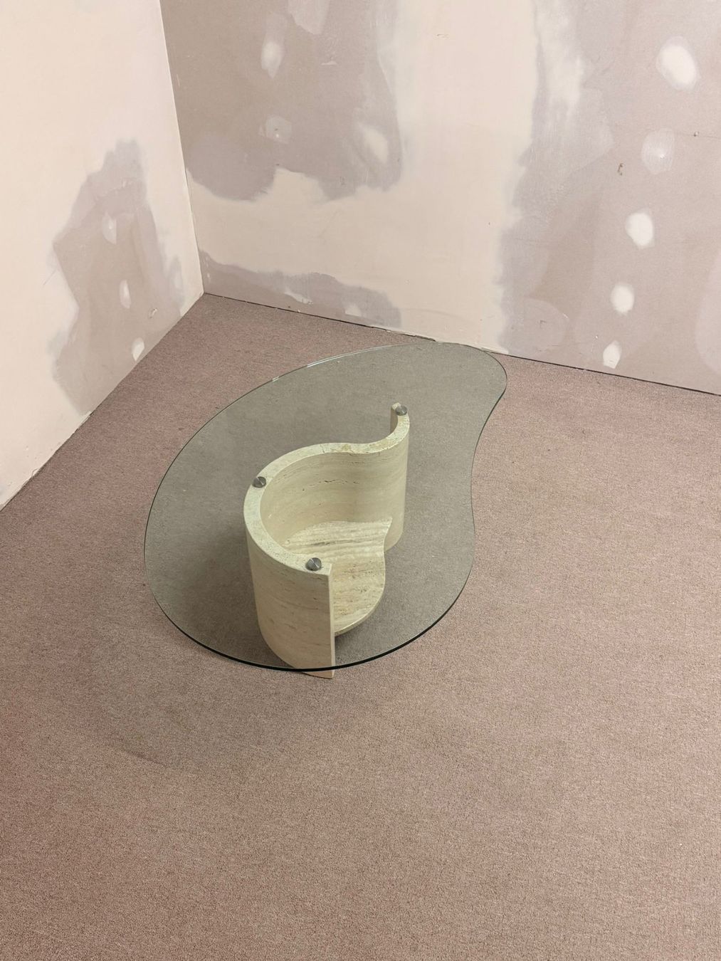 Tavoli: Travertin Couchtisch mit Glasplatte Coffee Table – Usato da Rickenbach ZH venduto da Der-Insider 9