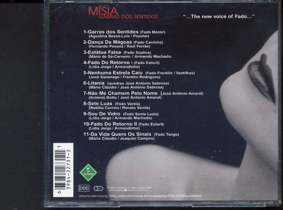 CDs: Garras Dos Sentidos - Mísia – Gebraucht aus Delémont von MaxPlan 1