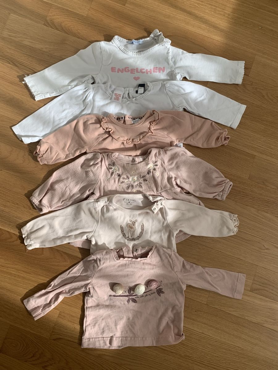 Lotti & Set di vestiti: Baby-Shirts Gr. 68/74, Langarm, Mädchen – Usato da Unterägeri venduto da Globi8634