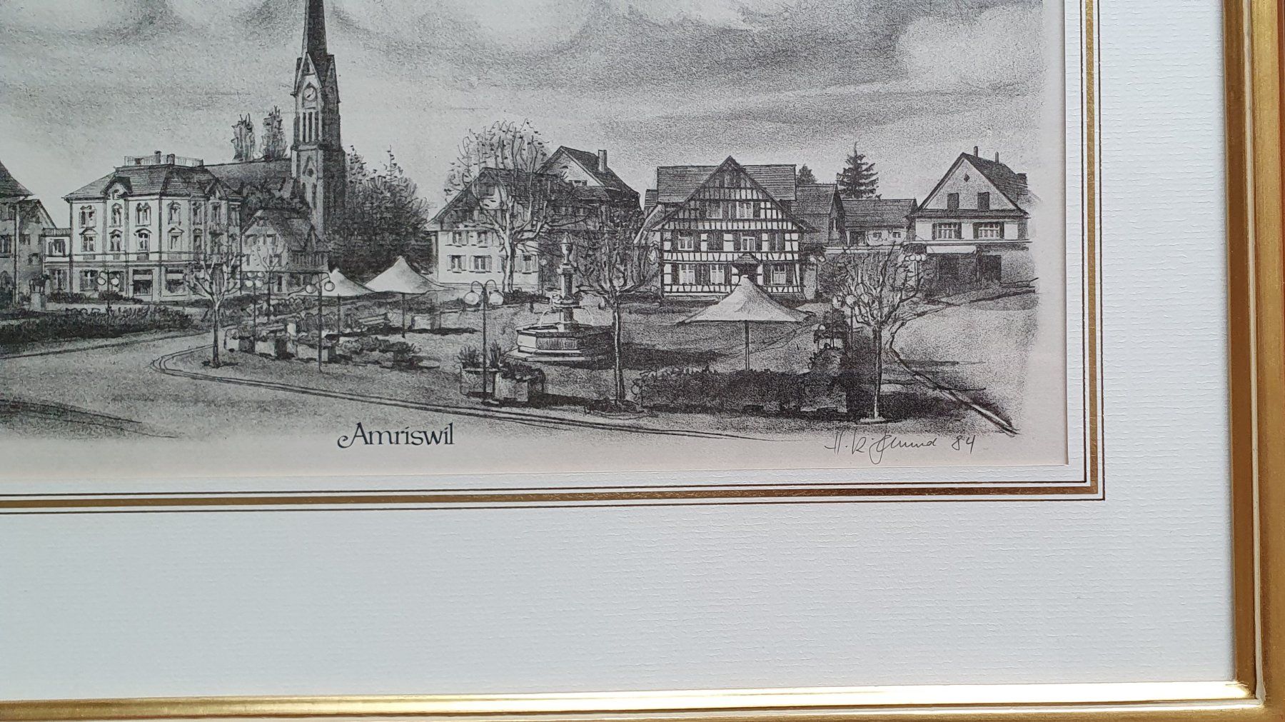 Grafica & Litografie: Bild - Lithographie von Amriswil – Usato da Kreuzlingen venduto da Rschweiz1 2