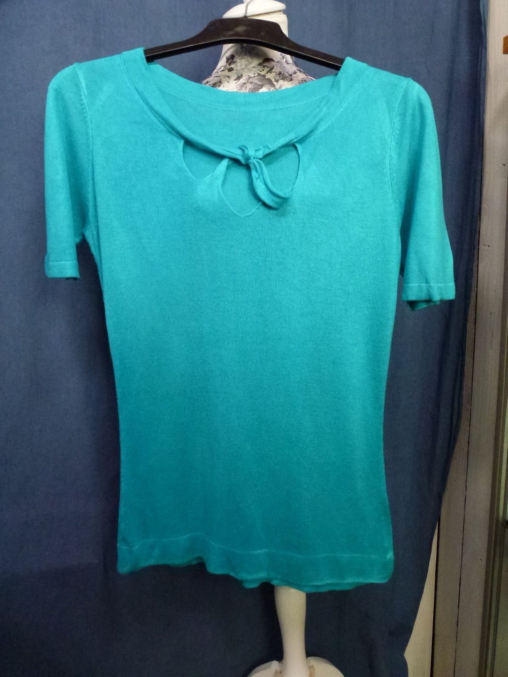 Pulls & Sweat-shirts: STRICK PULLOVER KURZARM SOMMER TÜRKIS GR M VISCOSE GEMISCH – Neuf (Voir description) à Kreuzlingen par ang_7k8d 4