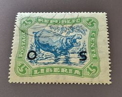 Liberia 1923 tiere alte briefmarke