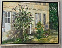 Gerhard Rüdlinger, "französisches Landhaus" auf Leinwand