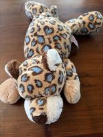 Plüschtier Leopard blau gemustert guter Zustand