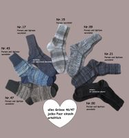 Alle Socken 46/47 jedes Paar ist einzeln erhältlich