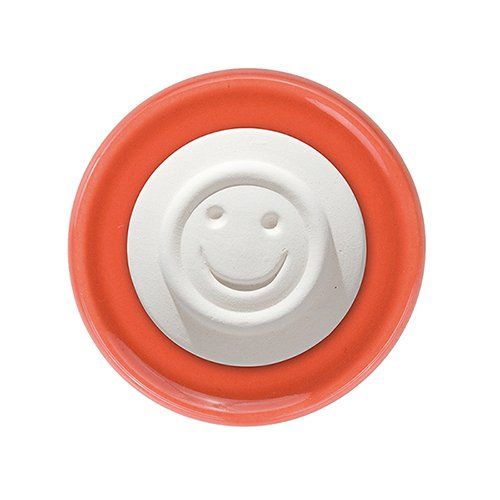 Duftöldiffusoren: Duftkeramik - Smiley mit Untersetzer apricot – Neu und originalverpackt aus Mauren von Yeelen