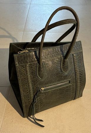 Elegante Handtasche made in Italy in Kroko Optik !