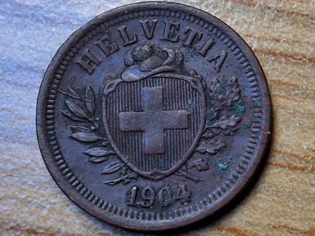 Tutti le monete: 1 Rappen 1904 - SELTEN! – Usato da Münchenstein venduto da purbach1 4