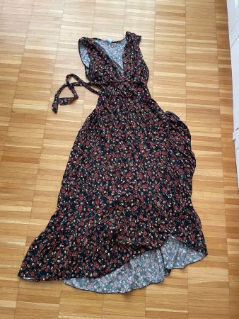 schönes, blumiges Kleid, lang - Gr. S - Zebra