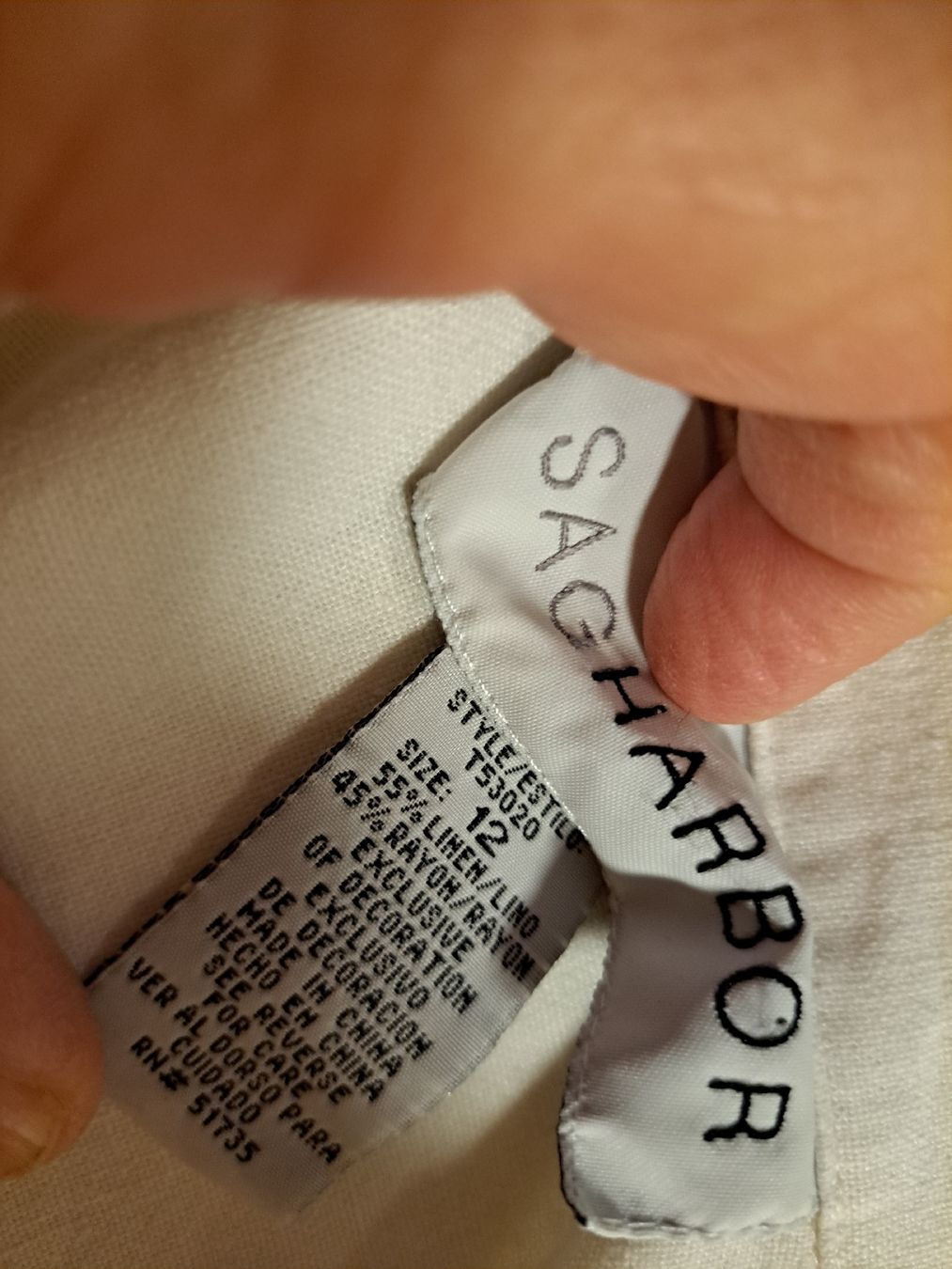 Camicette: Sommerliche Leinenbluse, weiss, XL – Usato da Urdorf venduto da villakagu 4