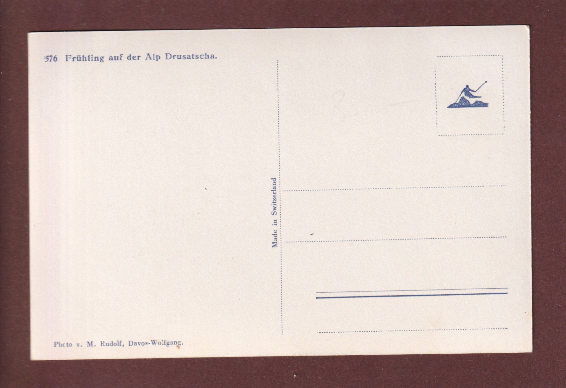 Cartoline postali: DAVOS - Frühling auf der Alp Drusatscha – Usato da Pully venduto da nicecards 1