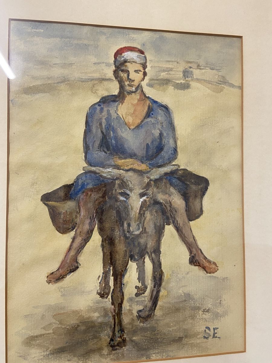 Dipinti: Mann mit Esel, Aquarell, Sophie Egger Looser – Usato da Dietikon venduto da brocki-eyra 4