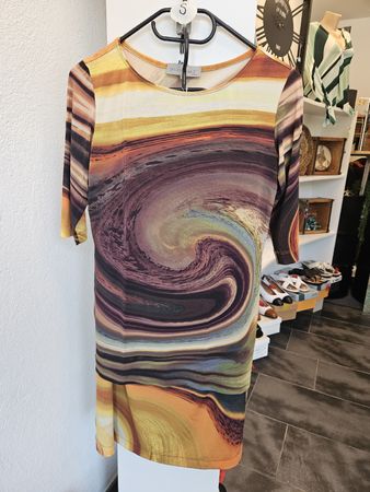 Evelin Brandt Kleid zwei Teiler Gr 34 Print 