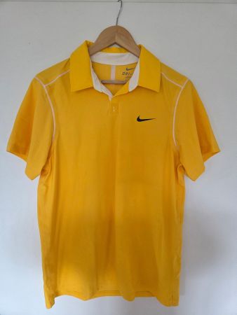 Nike Roger Federer RF Tennis Polo Indian Wells 2011 Gelb M