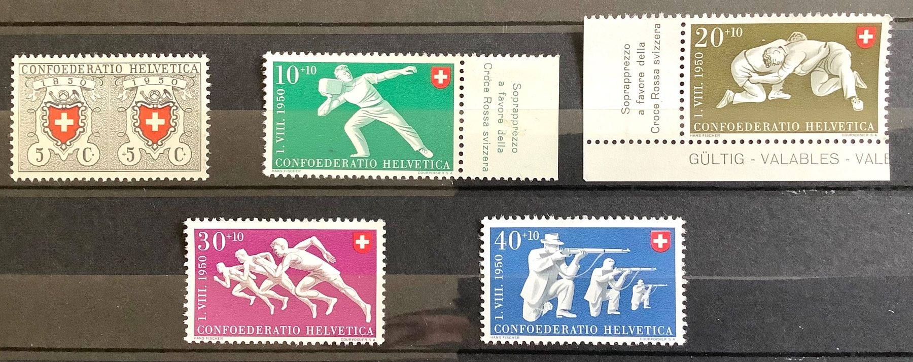 Tutti i francobolli: 1950 Pro Patria Satz ** – Nuovo (secondo la descrizione) da Liestal venduto da Skunk02