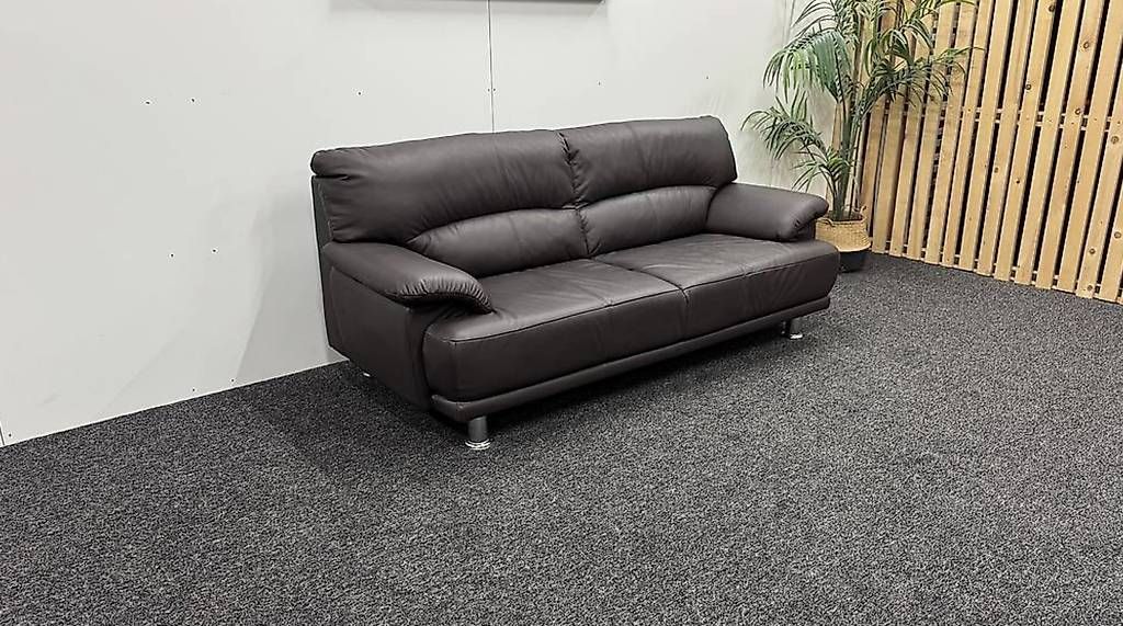 Sofas: Echtleder Sofa 3-Sitzer dunkelbraun ca. 195 cm – Gebraucht aus Münchenbuchsee von Mekran 4