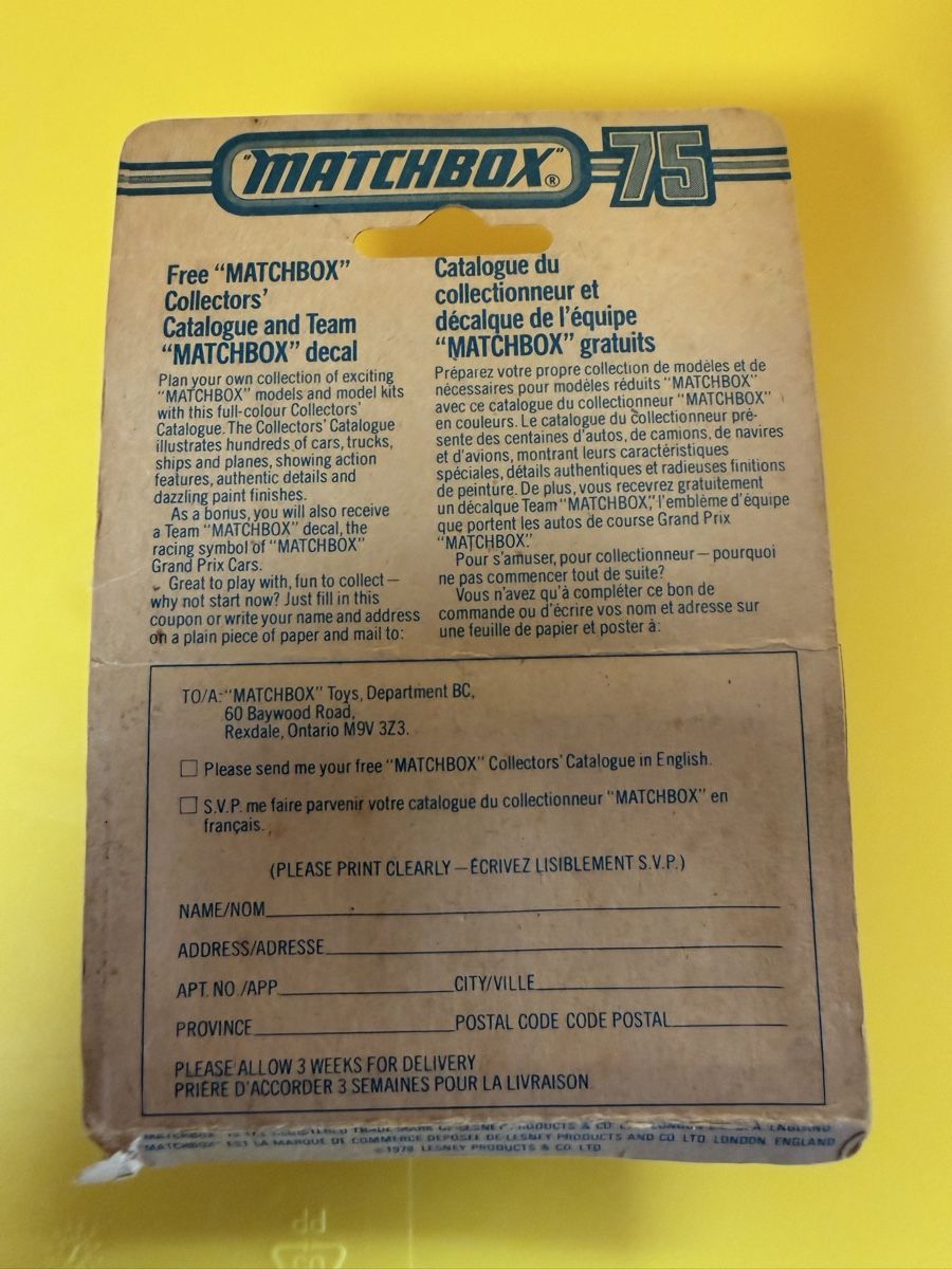 Matchbox Kit di modellismo & Modellini statici: Rare Canada / Matchbox Ford Transit orange 1:64 emballa – Usato da Evionnaz venduto da eriba430 1