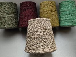 Millefili Tweed Wolle & Viskose, Puzzle Geo 600g beige grau