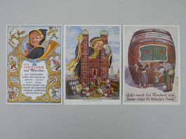 ALTE AK MÜNCHEN OKTOBERFEST MIT LEPORELLO SEHENSWÜRDIGKEITEN