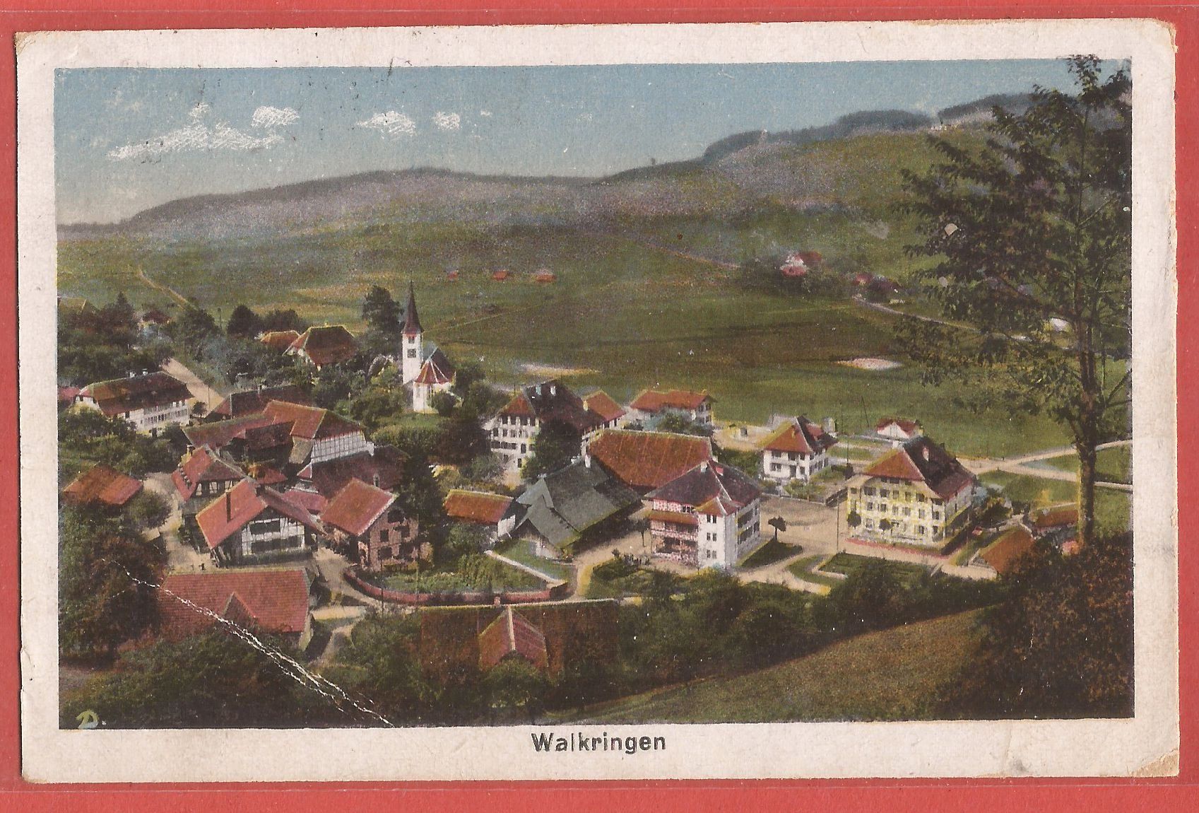 Cartoline postali: Walkringen - 1925 - schöner Bahnpost-Stempel – Usato da Fislisbach venduto da Porano