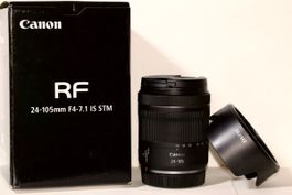 Canon RF 24-105mm F4-7.1 IS STM Objektiv mit Sonnenblende