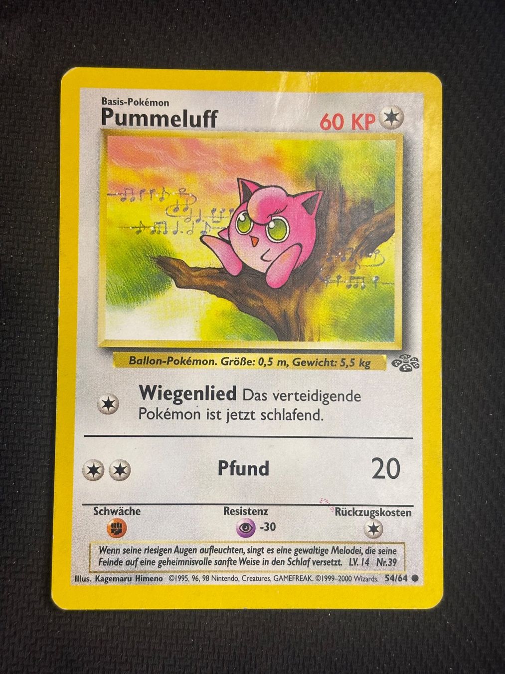 Pokémon Carte collezionabili: Pokemon Pummeluff 54/64 WOTC Jungle DE – Usato da St. Gallen venduto da KantoKarten