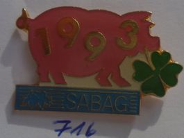 1 SABAG Pin 1993 Glücksschwein (716)