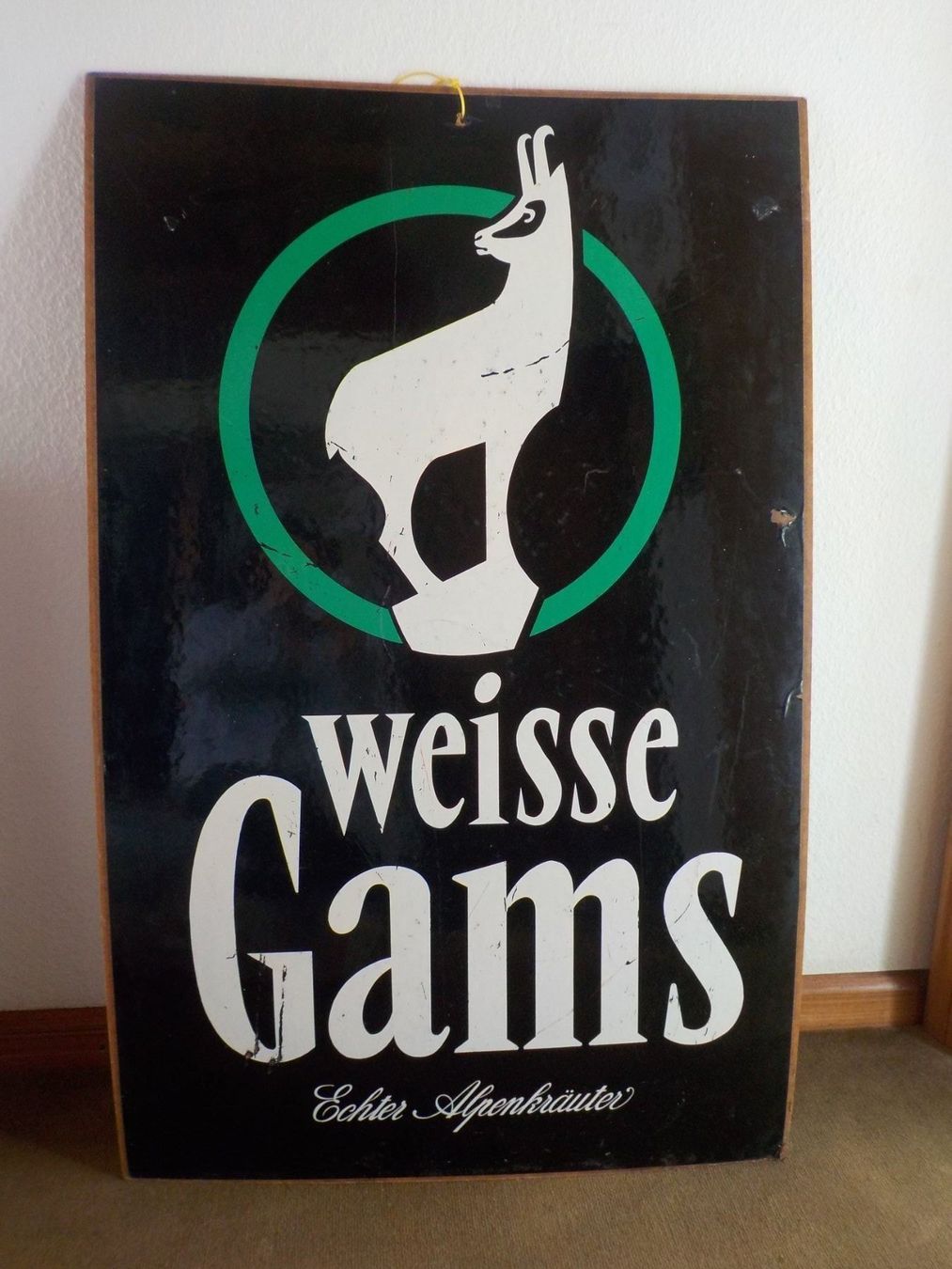 Foto & Immagini: Werbung Schild antik - Weisse Gams – Usato da Mörschwil venduto da antiksalon21 3