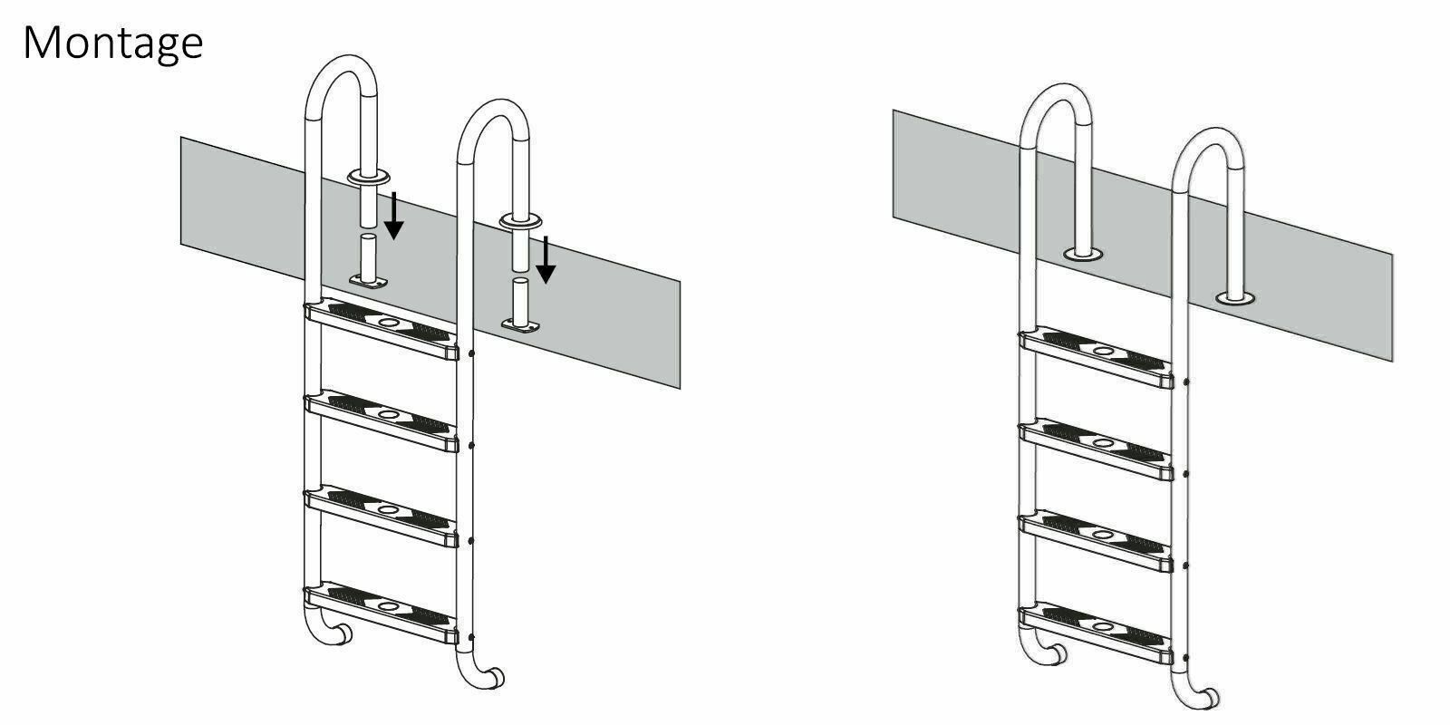 Echelles: Zelsius PL6 Poolleiter Pool Leiter V2A – Neuf avec emballage d'origine à Bottighofen par zaap 3