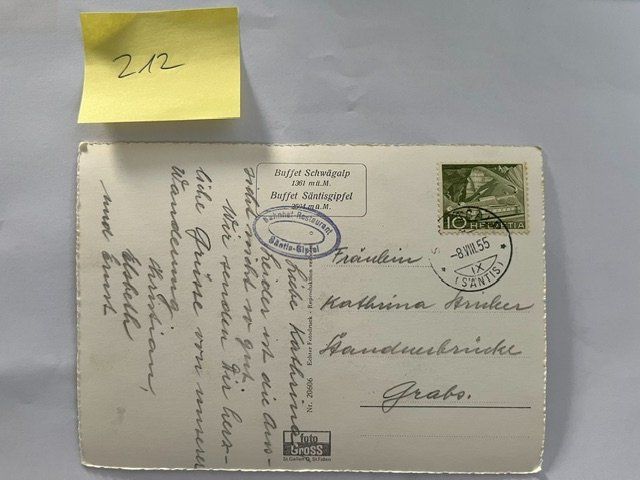 Cartes postales: Ansichtskarte Sántis Schwebebahn; 1955 – D'occasion à Niederwil AG par dahu75 1