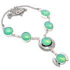 Fire Opal Gemstone 925 Sterling Silver Jewelry Necklace