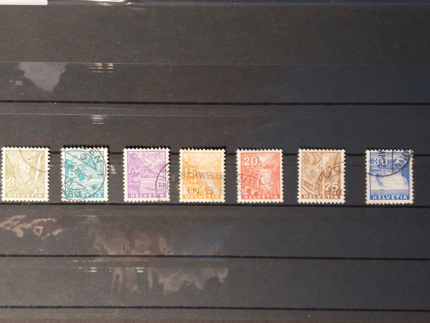 Alle Briefmarken: Landschaftsbilder 1934, kompletter Satz, gest. – Gebraucht aus Obfelden von Funke2
