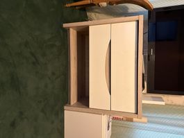 Mobiletto 2 ante bianco legno chiaro usato 45x20x30cm
