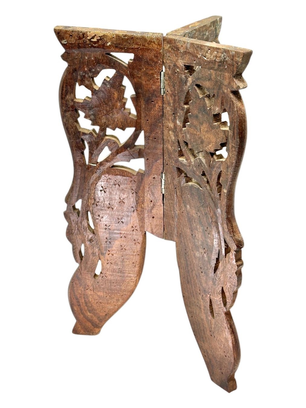 Tische: Table pliante antique birmane sculptée bois de palissandre – Gebraucht aus Morges von objetsdepoque 6