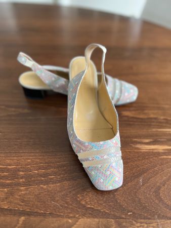 Slingpumps von Brunate , Gr. 38,5  wie neu, Sommer-Look!