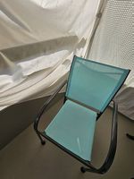 Balkonstühlen (türkis/blau, stapelbar)
