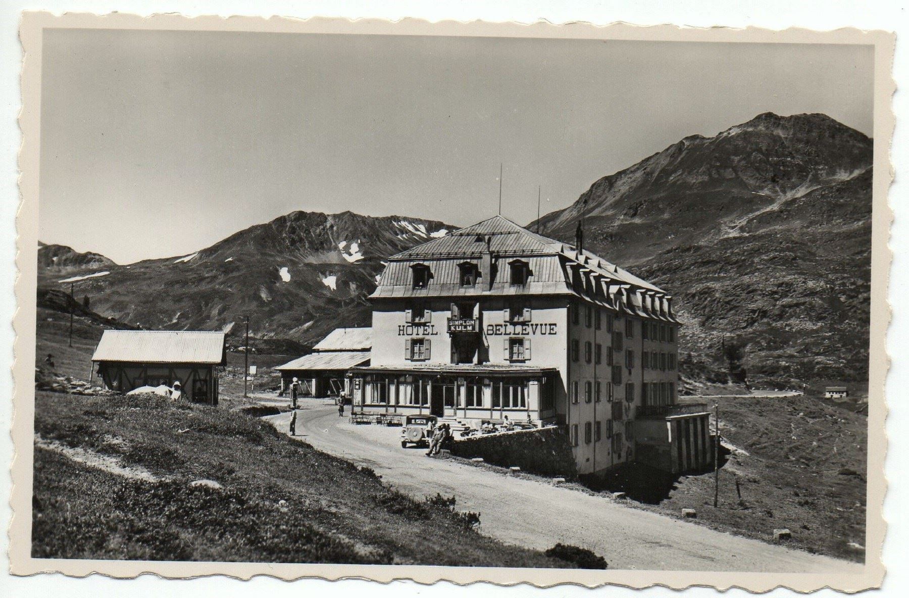 Cartoline postali: SIMPLON Hôtel Bellevue - Auto - Tanksäule – Nuovo (secondo la descrizione) da Jona venduto da philajona