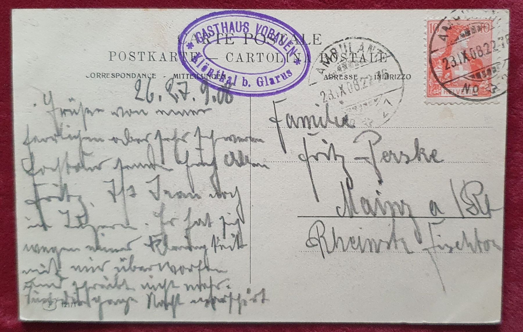 Cartoline postali: 3 Ansichtskarte Glärnisch-Clubhütte – Usato da Kreuzlingen venduto da Rschweiz1 5